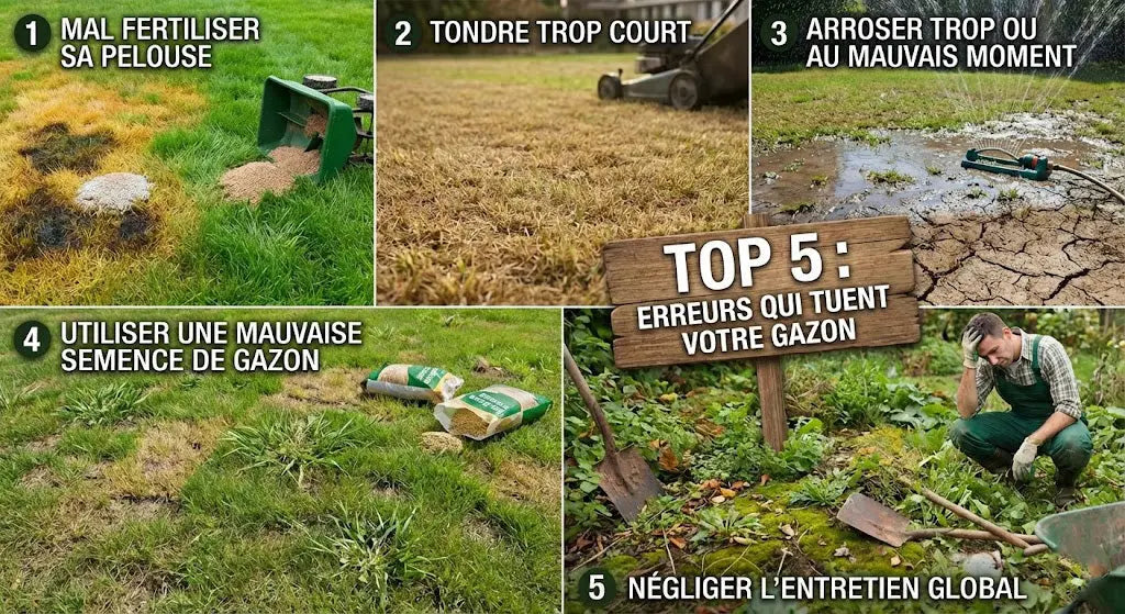 Le top 5 des erreurs qui détruisent un gazon