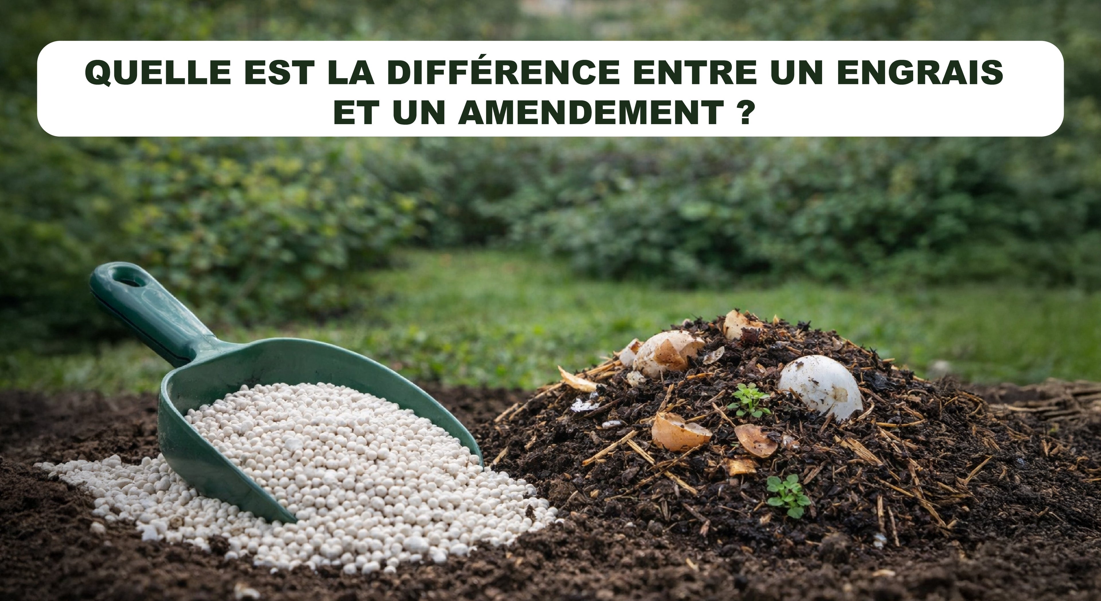 Quelle est la différence entre un engrais et un amendement ?