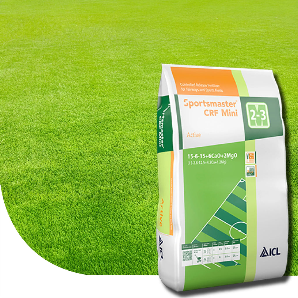 Sac d engrais gazon professionnel ICL Sportsmaster CRF Mini 15 6 15 a diffusion controlee pour pelouse dense et verte