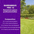 Semences de gazon professionnel Barenbrug Pro 12 avec composition détaillée pour pelouse résistante