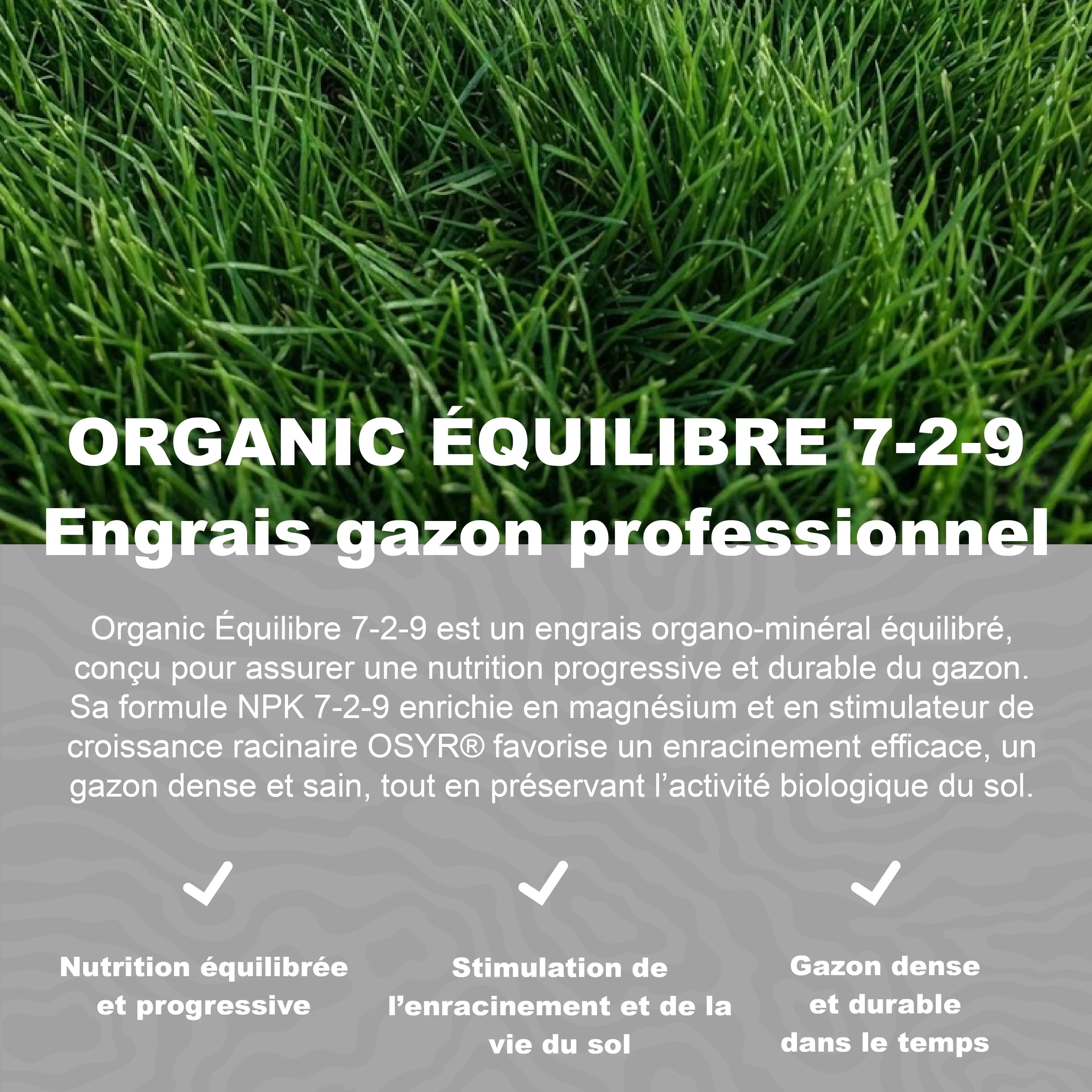Organic Équilibre 7-2-9 – Engrais gazon professionnel FRAYSSINET